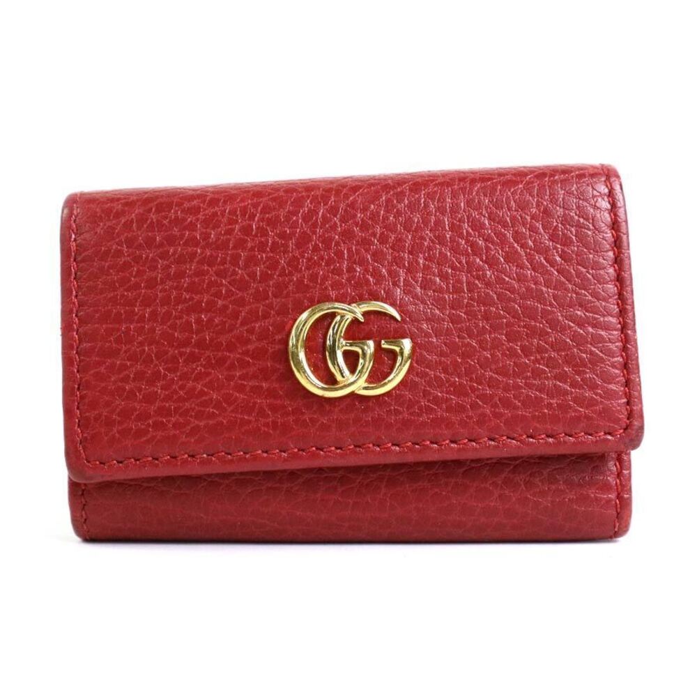 Gucci GG Marmont Leather Key Case Red